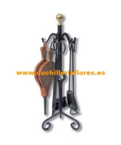 JUEGO DE CHIMENEA MODELO RIZADO 5 PIEZAS
