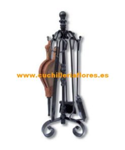 JUEGO DE CHIMENEA MODELO MACOLLA BOLA FUNDIDA