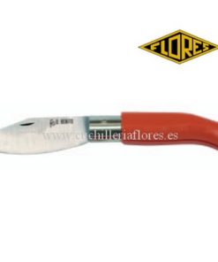 NAVAJA PUNTA INOX MANGO FIBRA ROJA