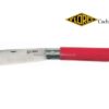 NAVAJA TAPONERA INOX MANGO FIBRA ROJA
