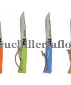 NAVAJAS OPINEL INOXIDABLES DE COLORES CON CORDEL