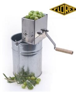 MÁQUINA INOX DE RAJAR ACEITUNAS CON CUBO